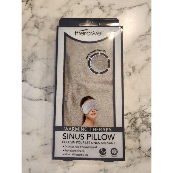 TheraWell Warming Therapy Sinus Pillow With Clay Beads & Essential Oils - Picture 1 of 3